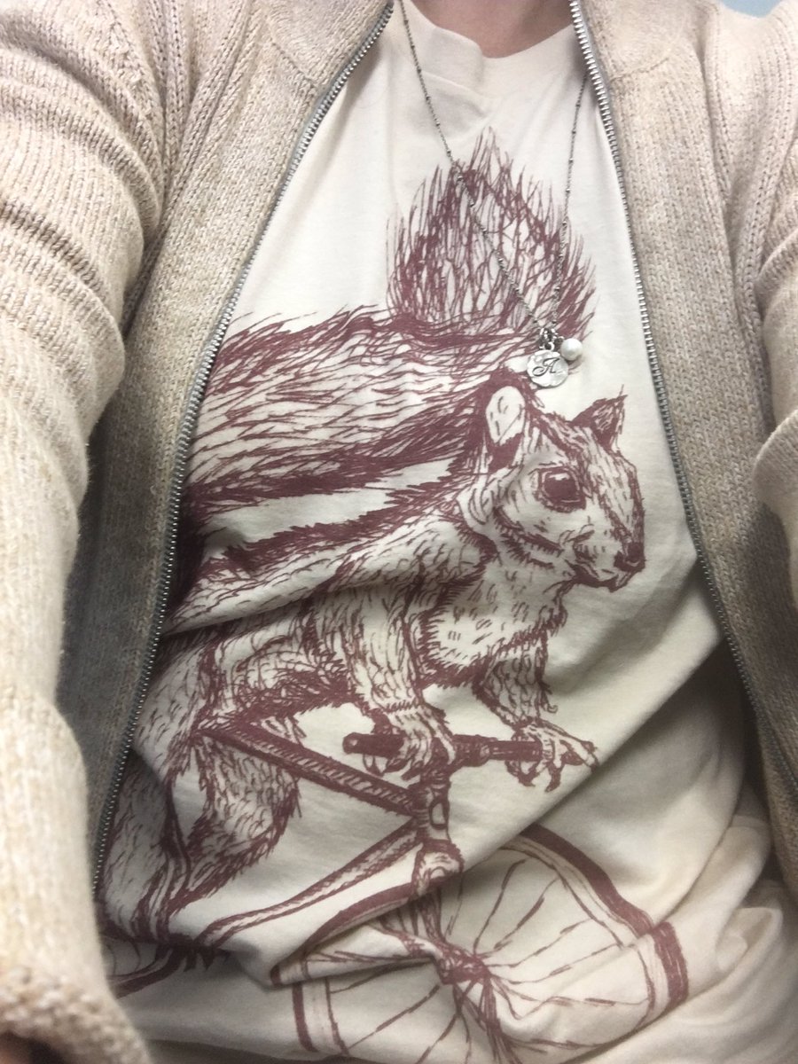 Twitter is dismal today. Here's my super casual Friday shirt to cheer everyone up. 🙋🏻🔥🙌🏼  #SuperCasualFriday #WhoDoesntLoveSquirrels