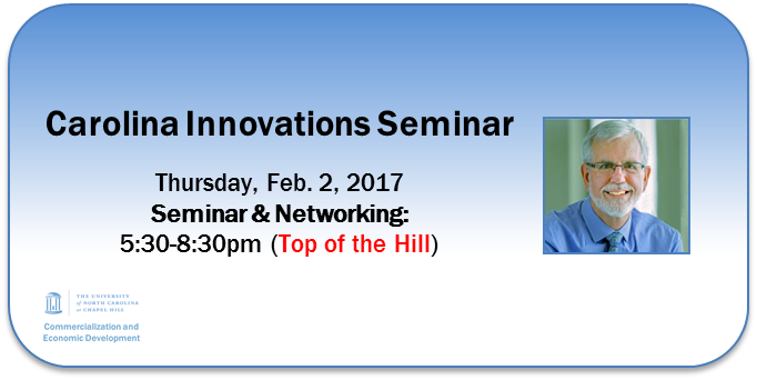 Register now for @unc_oced February 2 seminar: Reed Johnson speaks about The Patient-Centered Health Care Revolution oced.unc.edu/carolina-innov…