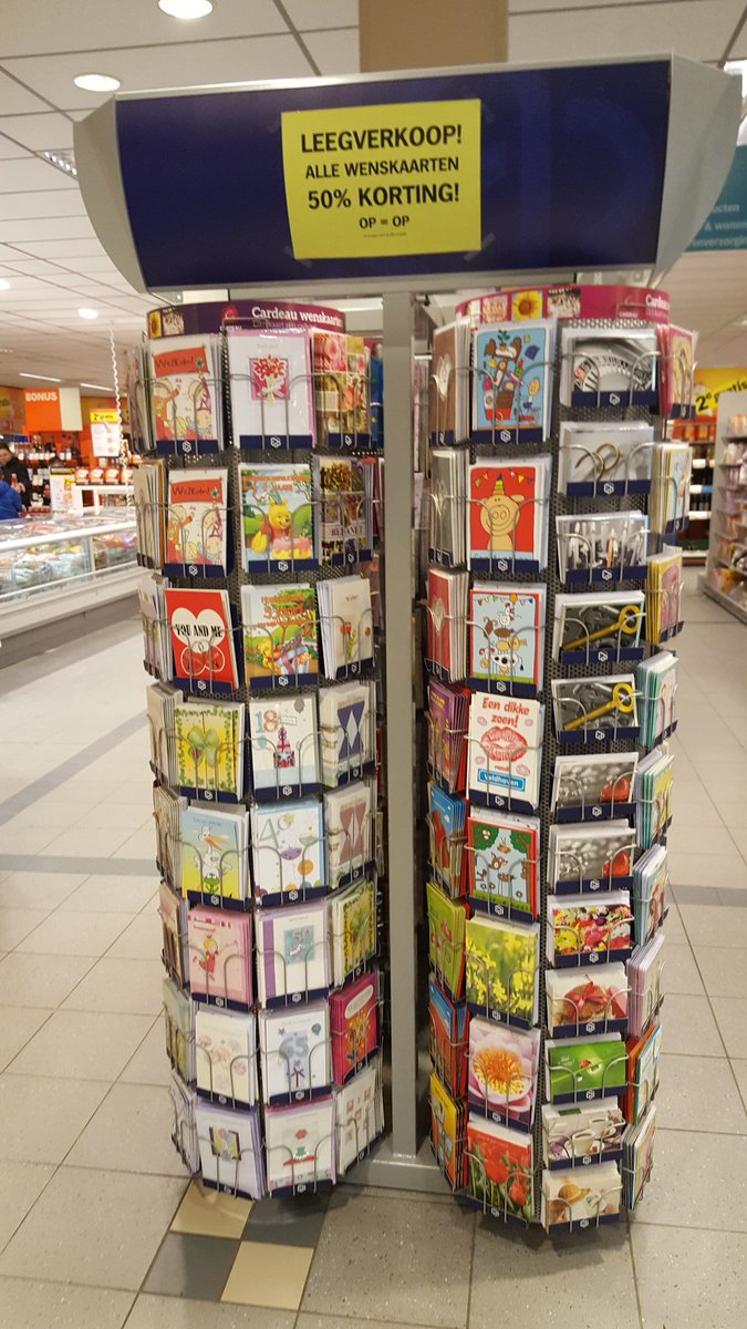 LEEGVERKOOP! ALLE WENSKAARTEN MET 50% KORTING! OP IS OP!