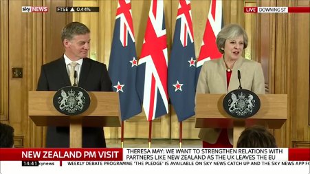 A_Liberty_Rebel's tweet image. Now, this is a fine sight.
The UK &amp;amp; NZ flags side by side, and that execrable blue &amp;amp; gold Brussels Dishrag nowhere to be seen.
#BetterOffOut