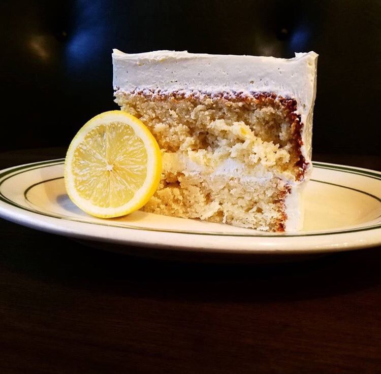 Weekends are for indulging in a big slice of cake! Our new flavor is Lemon with Buttercream Frosting.