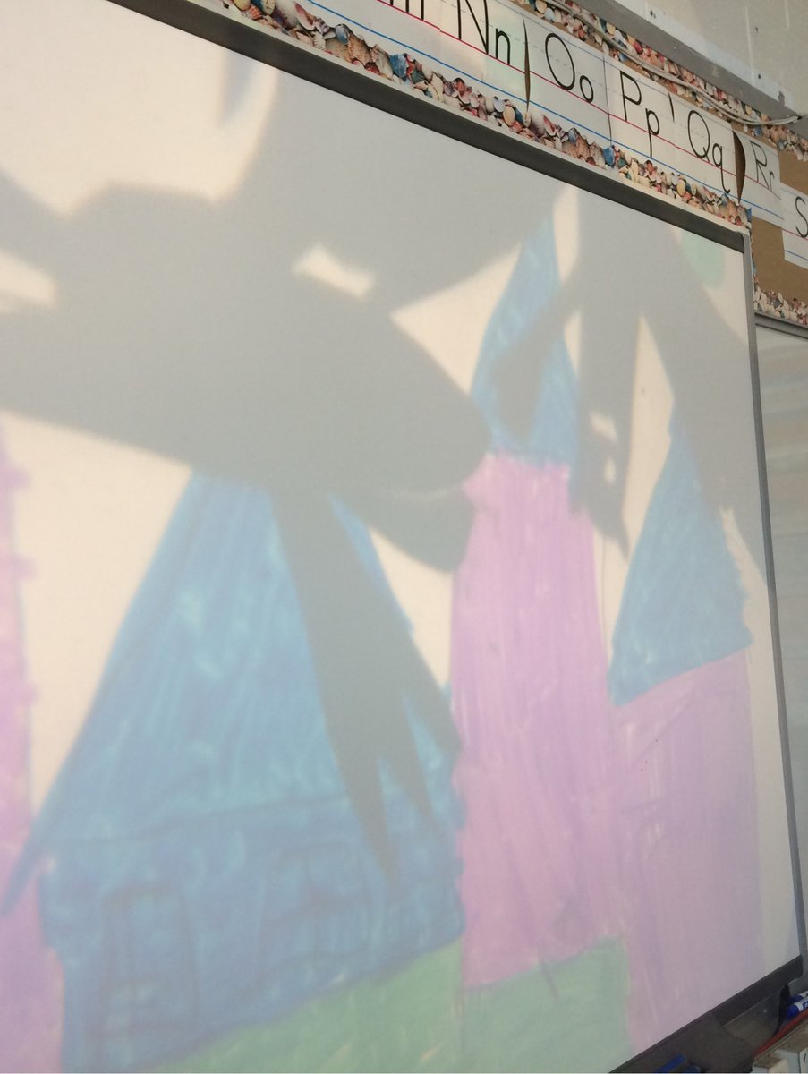 ClaireKreuger's tweet photo. Working on our dragon shadow puppets in preparation for #AppreciateADragonDay on Monday #HandsOnLearning https://t.co/xHSThr9yK2