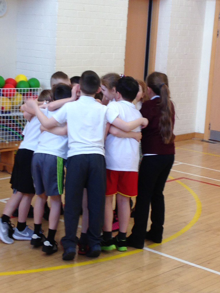StMichaelsNCCT's tweet photo. We had team huddles today in PE to talk about the best strategies to help us win! #competitive #targetthrowing 🎯🏅🏆 https://t.co/DAUlKyQiM5