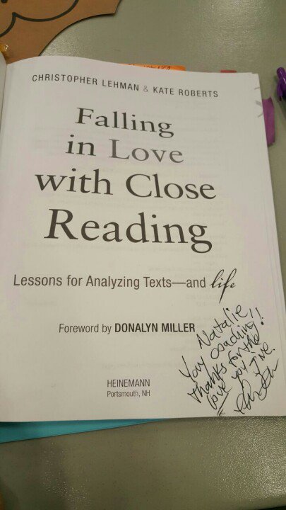 natwithherbooks's tweet photo. Adding to my collection of signed books! ๐๐๐๐๐ @iChrisLehman #FallingInLoveWithCloseReading #HCDETLC https://t.co/niJOLzzo5X