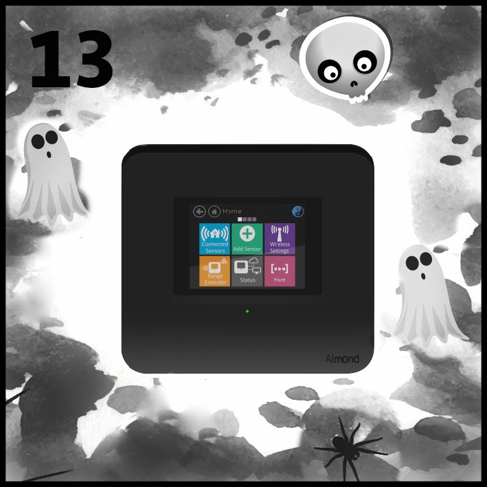Securifi's tweet photo. This #Fridaythe13th, secure your home from burglars and boogeymen alike w/ #Almond3’s home #DIY #securitysystem https://t.co/ZWc4e9zmE7 #IoT https://t.co/UTVytdDaqE