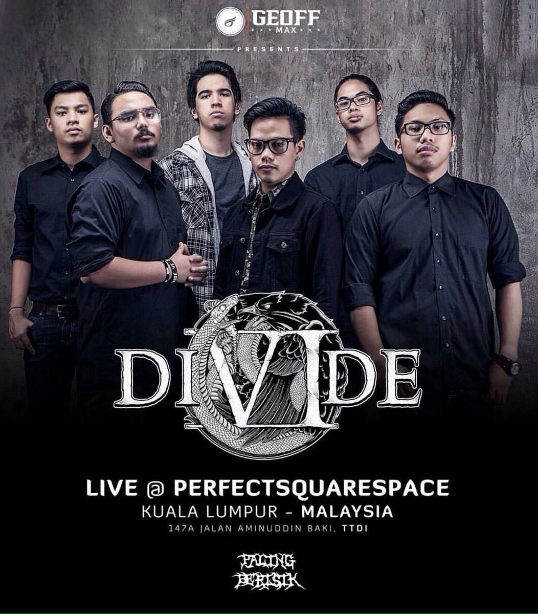 Divide live in kl. check this handsome band tomorrow at perfect square space 🦁 🤘