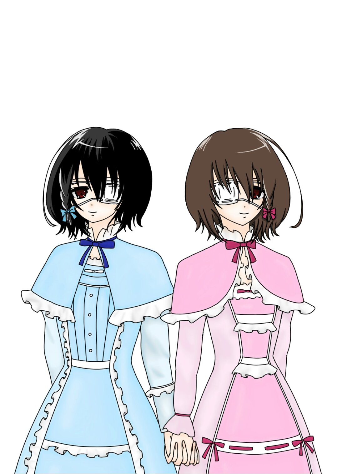 華菜 Sur Twitter 背景は安定の素材 Another好きすぎてはげそうです 2枚目が８ヶ月前で3枚目が今回ですね あれ 大差ない 絵描きさんと繋がりたい Another 見崎鳴 藤岡未咲