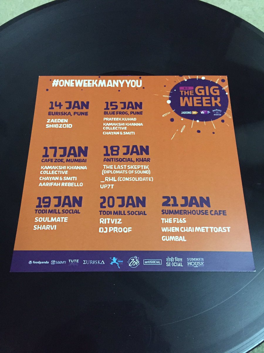 ZeniaIrani's tweet photo. The coolest invite from @TheGigWeek arrived. Fresh musical talent all week long! Definitely worth checking out. #OneWeekManyYou https://t.co/u2NeXUsHdV