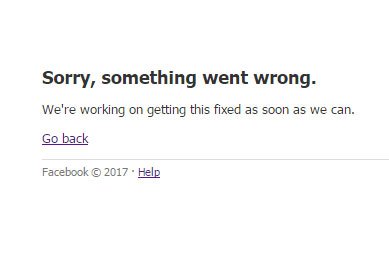 All error messages should be required by law to tell you *what exactly* has gone wrong. Looking at you, <a href="/facebook/">Facebook</a>