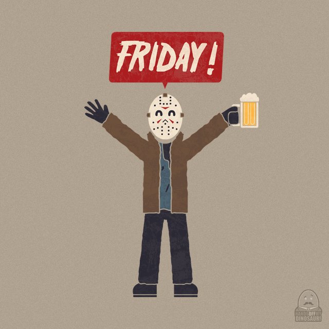 TeoZrs's tweet photo. Friday! Woohoo! #FridayThe13th #weekend #illustration https://t.co/vU2PzCxJxy