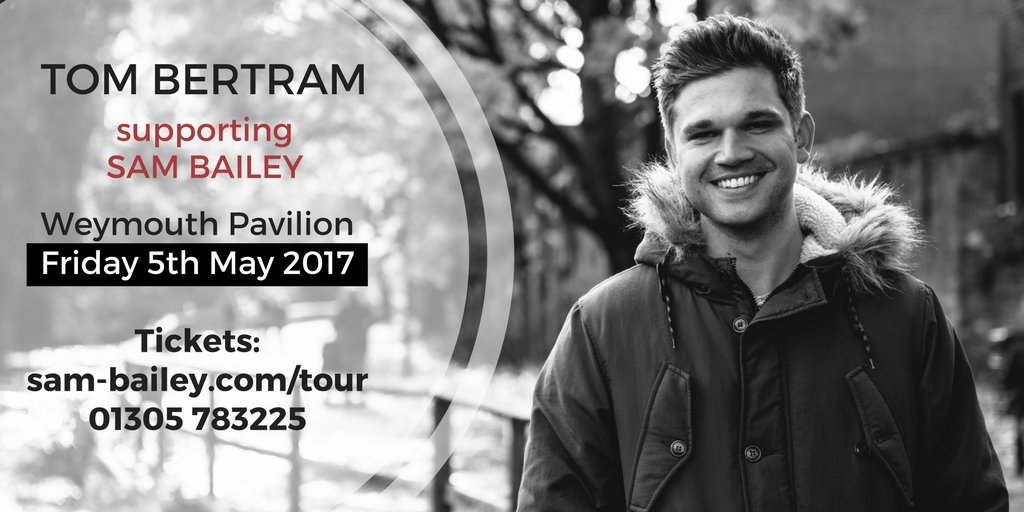 Very excited to announce I will be supporting <a href="/SamBaileyREAL/">Sam Bailey Official</a> at the Weymouth Pavilion on 5th May! Get your tickets now before they sell out!