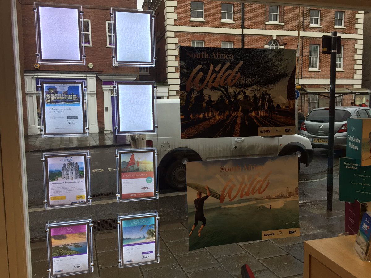 Love all the colourful <a href="/T2News/">Travel 2</a> posters &amp; offers in the window of <a href="/Colchester_Trav/">Colchester Travel</a>