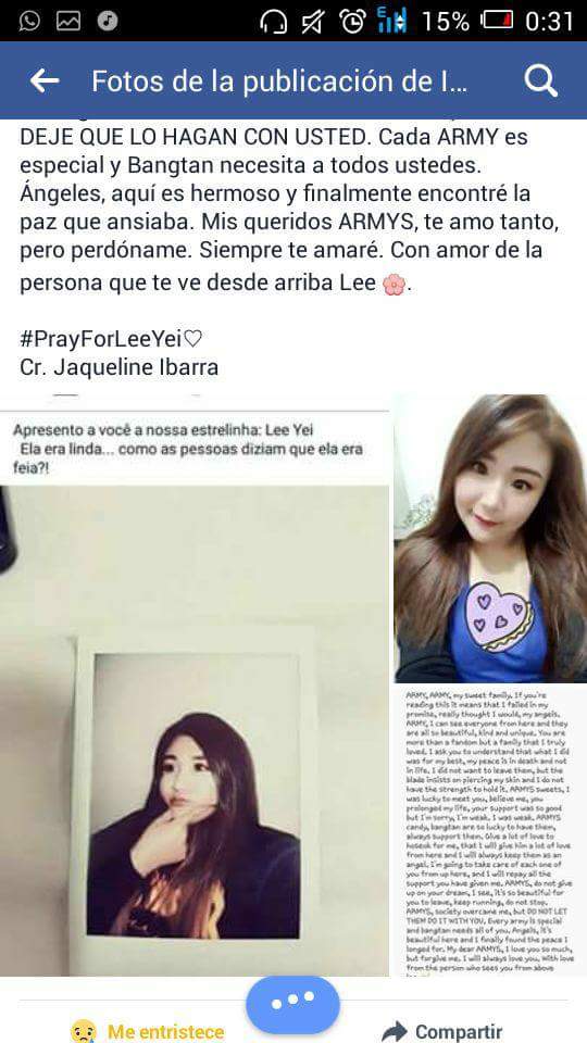 BoyfCinthya's tweet photo. #PrayForLeeYei #BastaDeBulling https://t.co/db8wRYIqtB