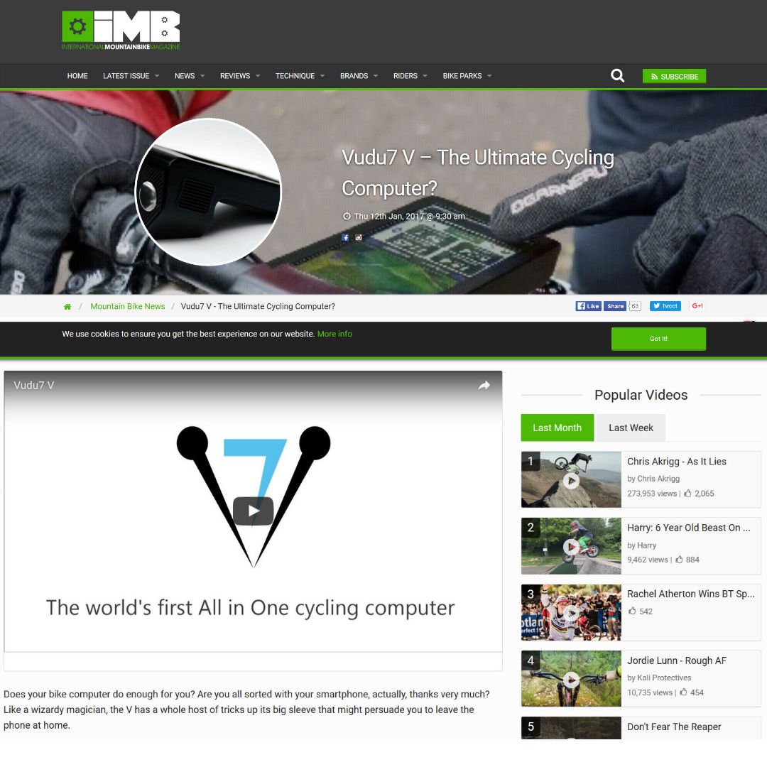 vudu7_guru's tweet photo. Thanks IMB Magazine for a great article - https://t.co/3m2VtK1sqW #cycling #bicycle #cyclecomputer #adventure #indiegogo #tech #gadgets #mtb https://t.co/QynjVMqVQU