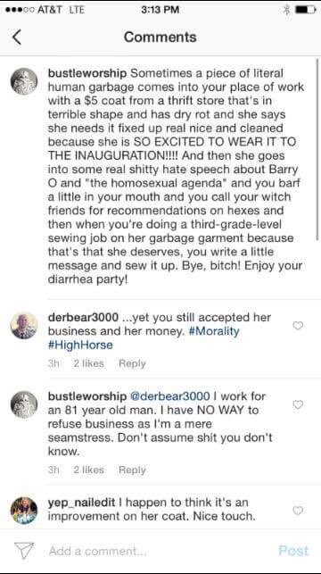 PrisonPlanet's tweet photo. Tolerant liberal sabotages Trump supporter's clothing with hateful messages. https://t.co/u4PqJ1BkZ5
