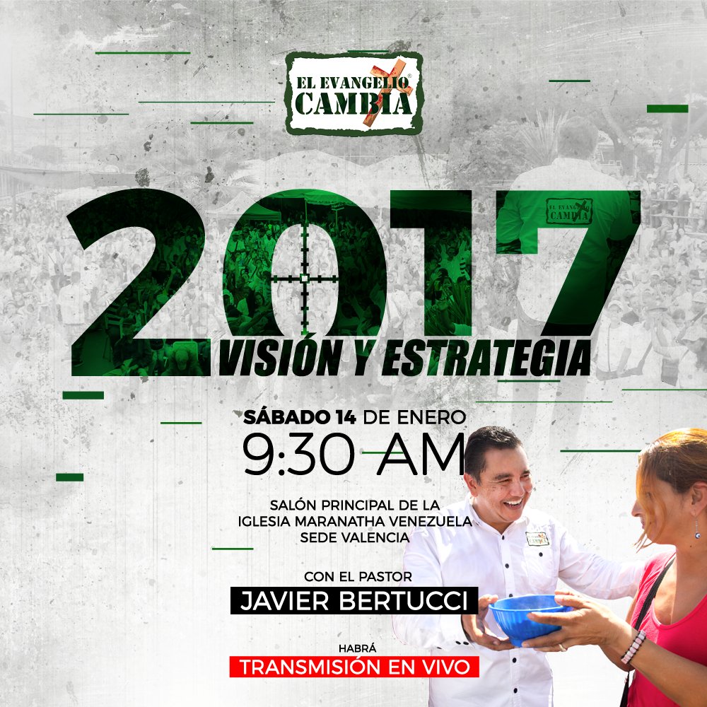 ElEvangelioC's tweet image. Prepárate este sábado para ser impartido de la visión y estrategia de El Evangelio Cambia en este nuevo año.