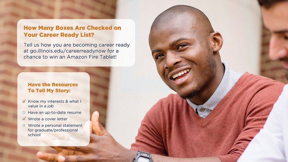 UoICareerCenter's tweet photo. Like free stuff? Us too. Enter to win an Amazon Fire Tablet by telling us how you are becoming #IlliniCareerReady! https://t.co/z3iv002DHj