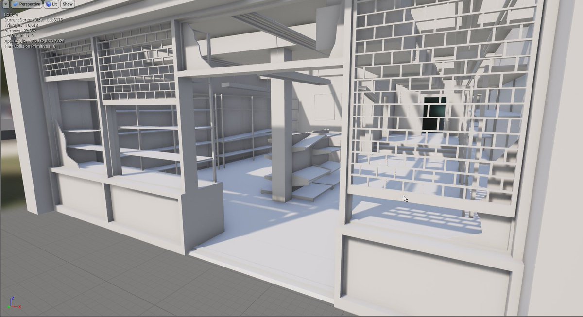 ThePrisonGame's tweet image. Preparing enter-able destroyed stores  #gamedev #gameart #indie #indiedev #unrealengine #UE4