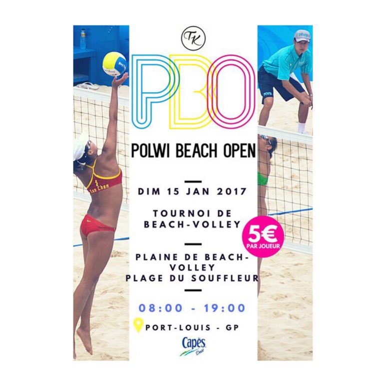 ThinkKreyol's tweet photo. C'est déjà dimanche #PolwiBeachOpen 

Vous avez encore la possibilité de vous inscrire jusqu'à samedi 22h dernier délai. 

#ThinkKreyol https://t.co/Sfcg9xGSuu