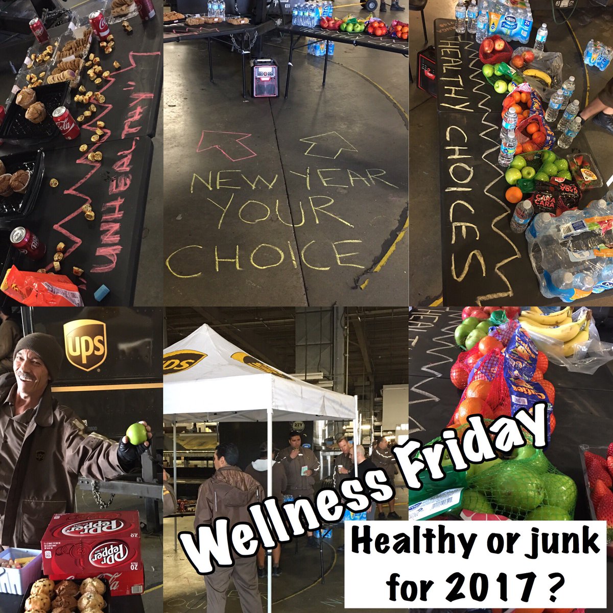 Topanga center kicking off the year with a wellness booth. Healthy or junk, which will you pick ?