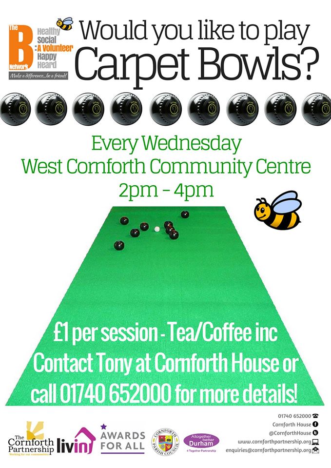 cornforthhouse's tweet image. Our lovely in door carpet bowls group has started again !! why not give it a go?
