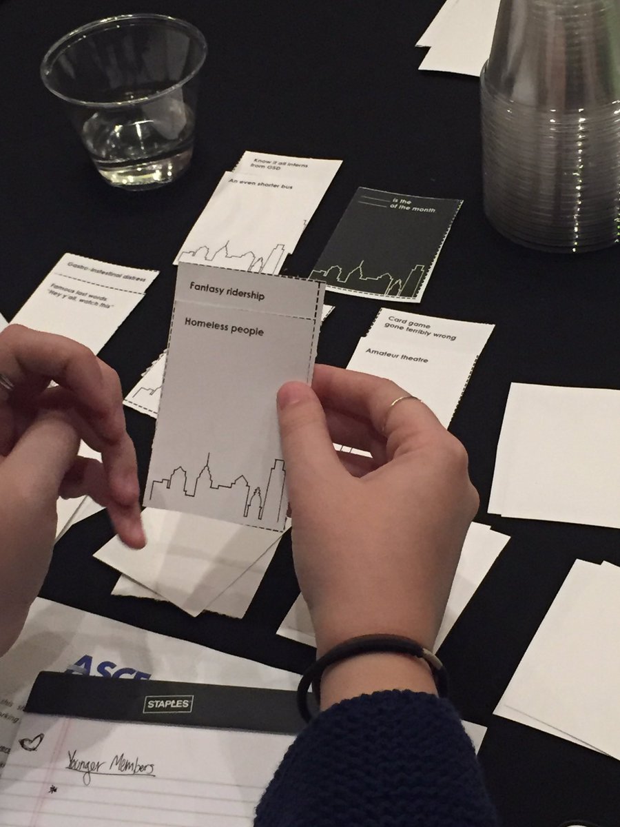 ESWiley2's tweet photo. Students and Younger Members play Crimes against Urbanity to network.  #mrlc17 https://t.co/mI81okajVG