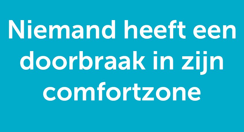 #vrijdagmiddagwijsheid Succes bereik je buiten je comfortzone