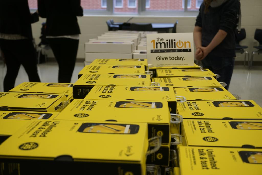 HUGE milestone as #1MillionProject pilot program launches TODAY w/ 250 students <a href="/EmmettJConrad/">Conrad High School</a> in #Dallas receiving @Sprint devices!