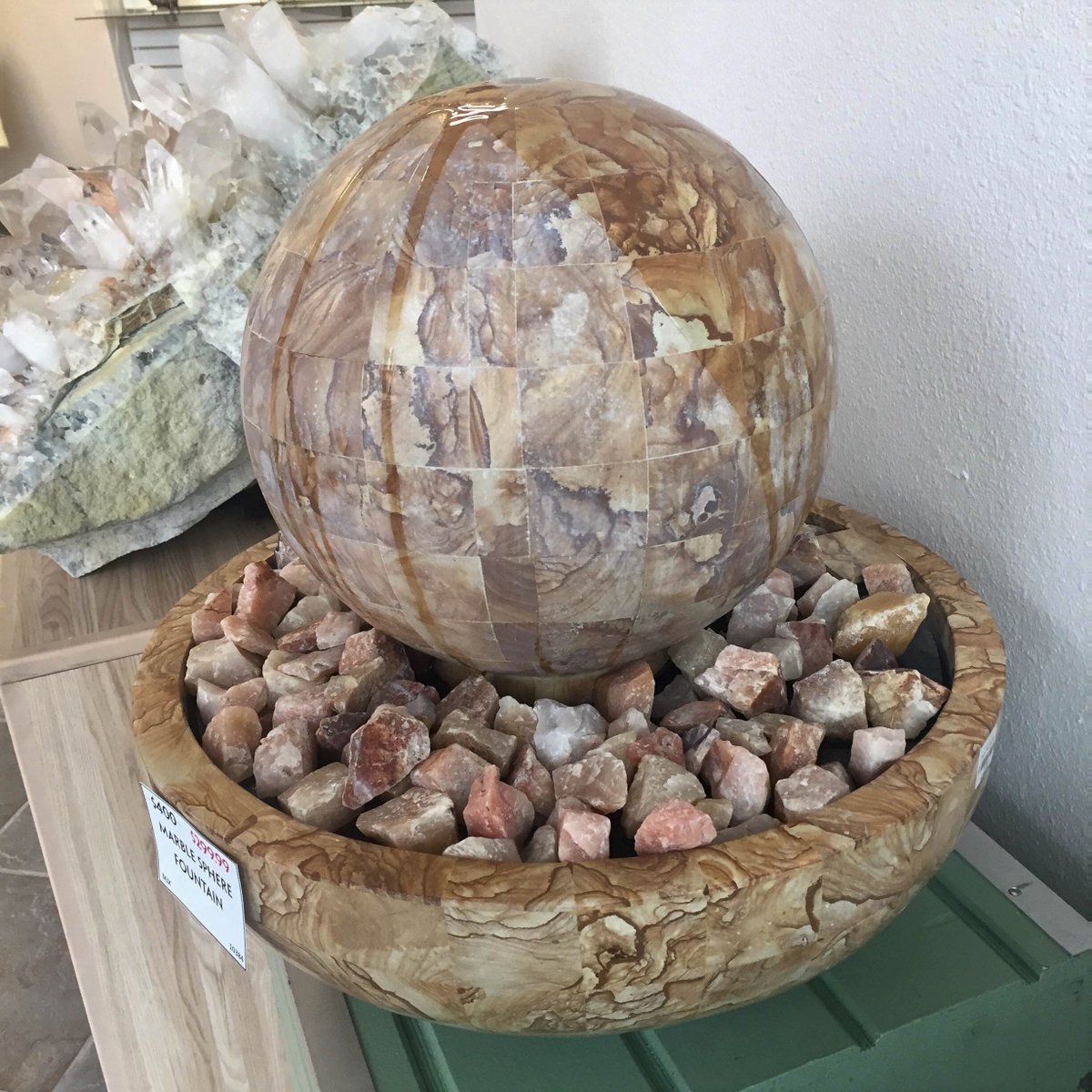 This Marble Sphere Fountain is 25% off and would make a great addition to any home!