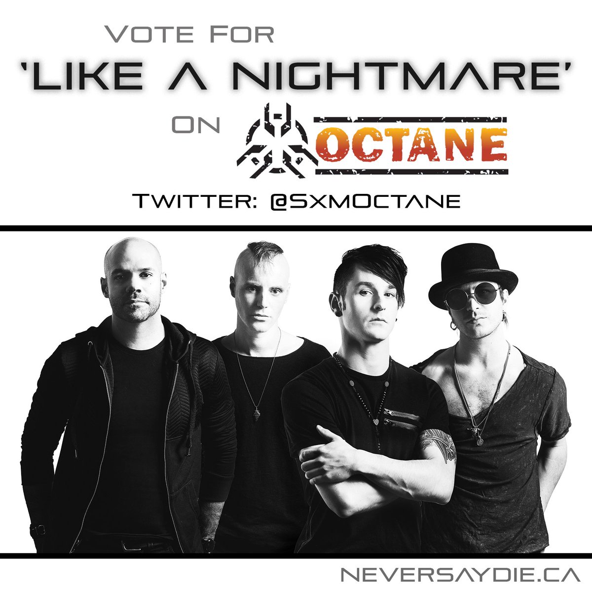 DeadsetSociety's tweet photo. Good news!! Just heard we're on #TestDrive this week! Head over to @SXMOctane and vote for 'Like A Nightmare'!! Let's do this!!! #thankyou https://t.co/95pDjeXlyL