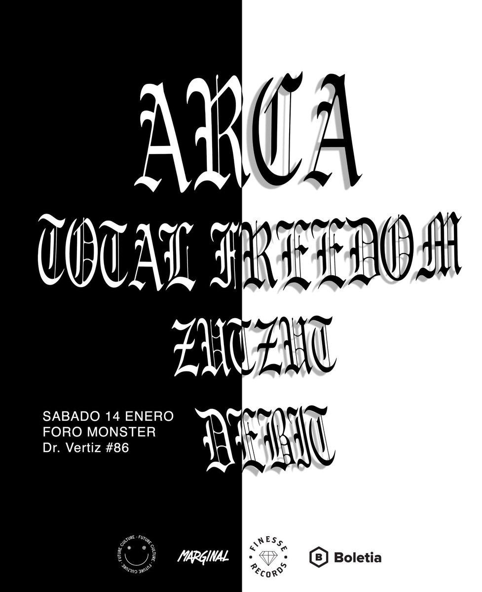indierocks's tweet photo. Mañana Arca (@arca1000000) te espera en el #ForoMonster junto a @TOTAL_FREEDOM_ y más https://t.co/bUzlktdZXf 🔥 https://t.co/IWdiXVyduq