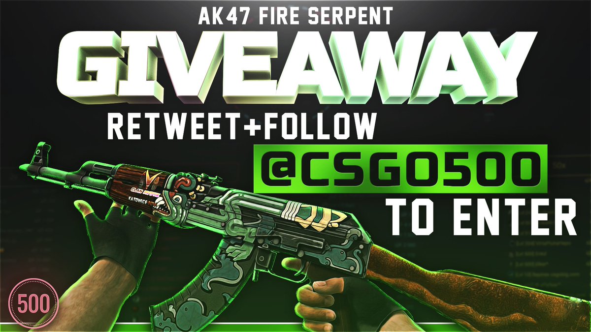 500Casino's tweet photo. Daily Item Giveaway || AK-47 Fire Serpent

RT &amp; Follow!

#csgogiveaways #csgo #giveaway https://t.co/vkLKEC6IYs