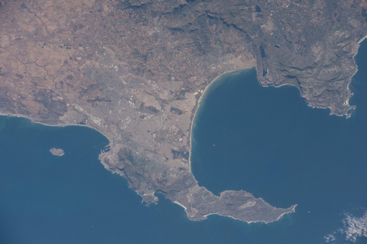 As requested...Cape Town, #SouthAfrica from space! <a href="/BoknRoll/">Bok n Roll</a> Enjoy your weekend! Thanks for joining us at #askNASA!