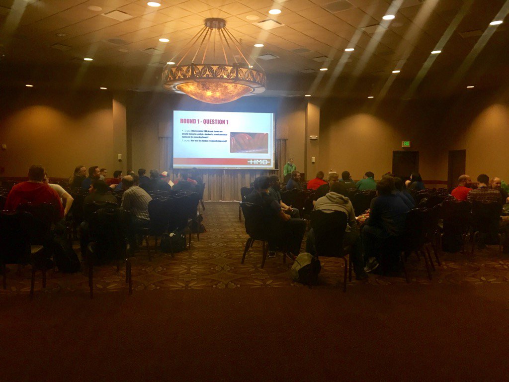 HMBinc's tweet photo. We are off to a great start at our geek game show session! #codemash2017 #gameon https://t.co/7r3PcgBCXX