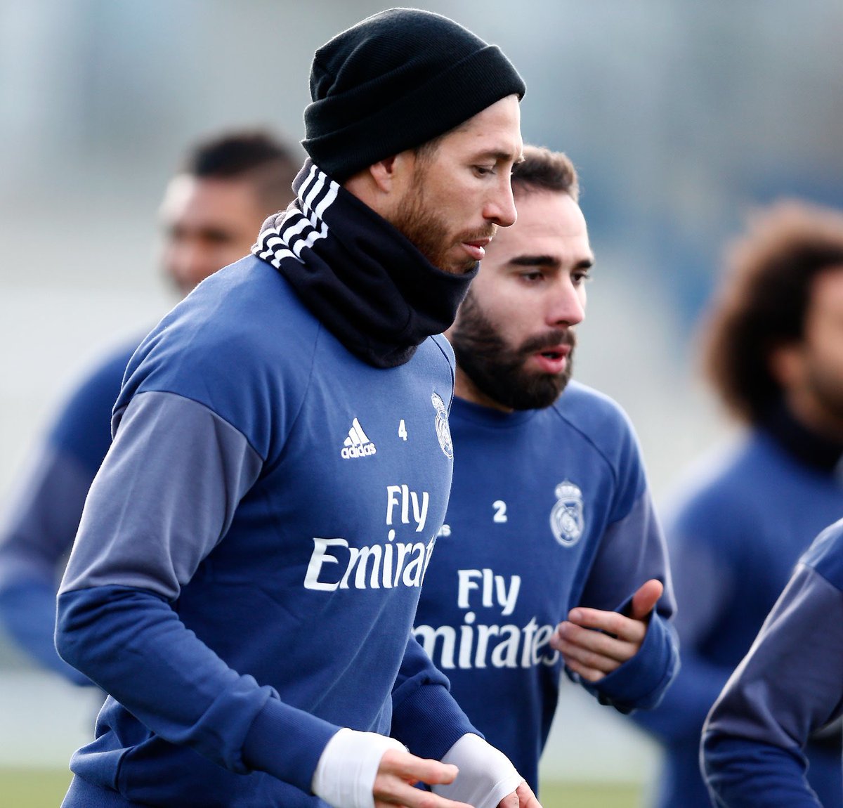 SergioRamos's tweet photo. Vuelta al trabajo. 💪⚽
¡Esto sigue! 
Back to work. 💪⚽
This continues! 
#HalaMadrid https://t.co/0N2nuCdcxO