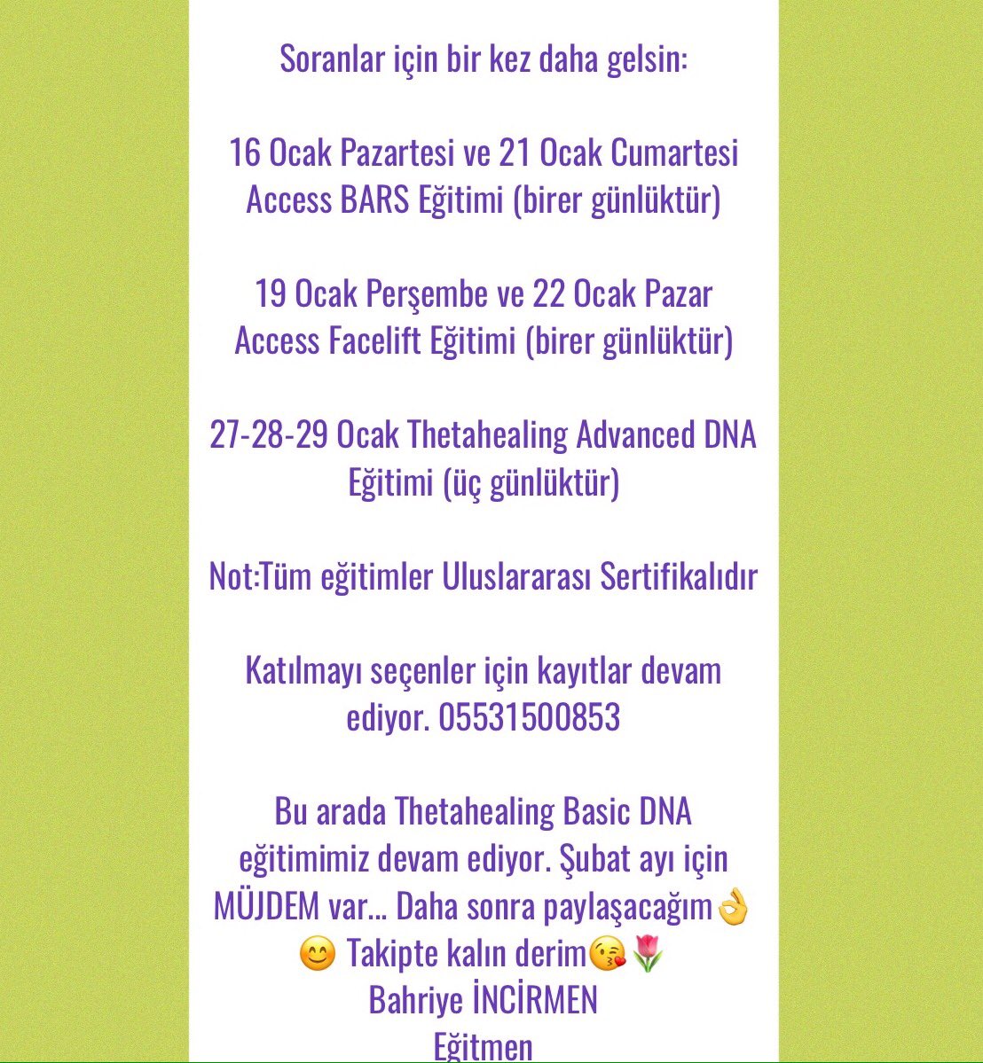 incirmen's tweet photo. Ocak ayı eğitimlerimiz - İzmir https://t.co/nen9qNGdoY