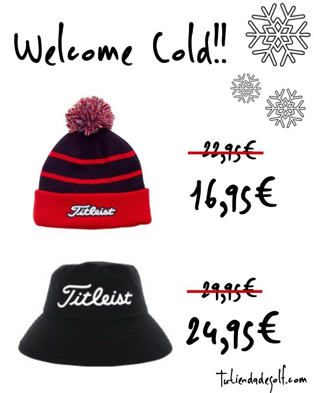 tutiendadegolf's tweet photo. Que nada te impida disfrutar de tu deporte favorito este #invierno!!#gorros #titleist #welcomegolf https://t.co/W2RlIc4b1x