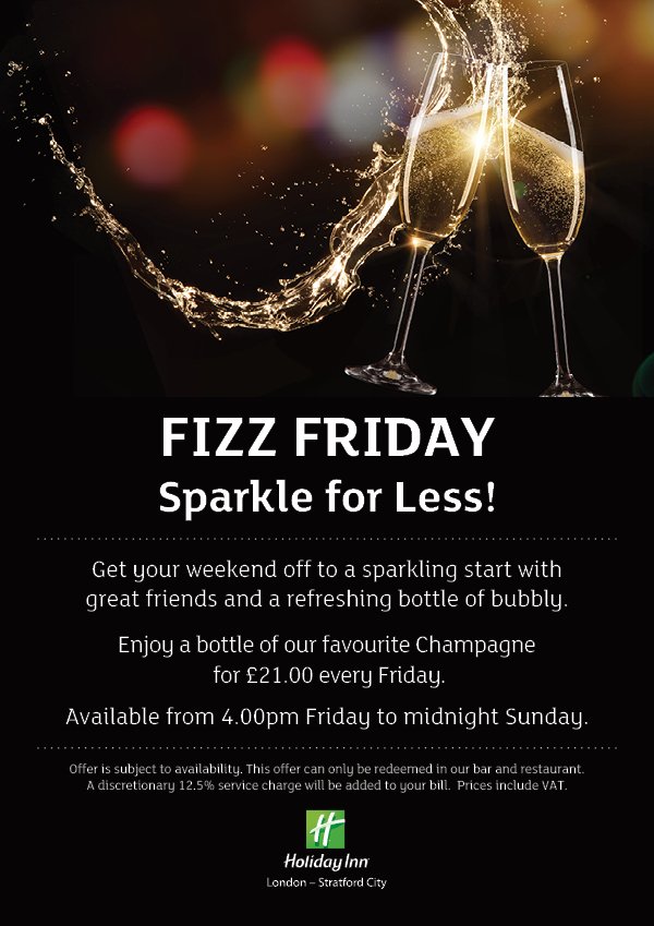 HIstratfordcity's tweet image. Weekend  is almost here . And of course it is #FizzFriday. Join us this evening in #stadiumbar