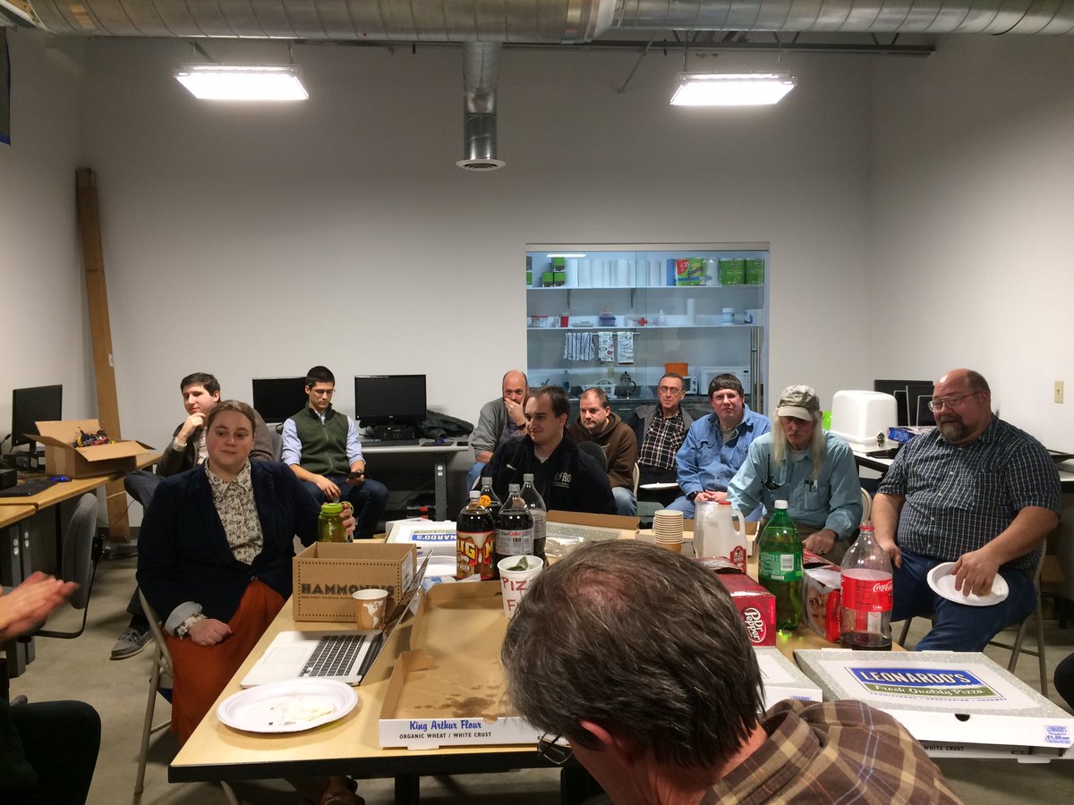 shanecelis's tweet photo. Great turn out for the first Burlington Robotics Meetup! Well done, @xemorobots. https://t.co/dJrVD5EgTM https://t.co/hQi0tjCHmI