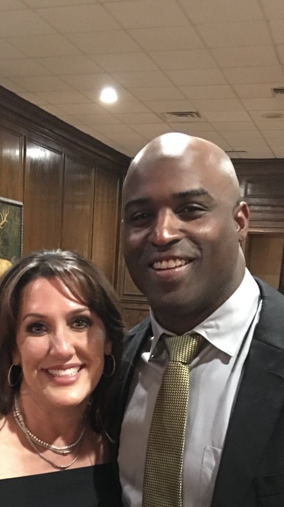 OpgTyler's tweet photo. @michelleASM9 and @Rickthelaureate at the Earl Campbell Awards #greatness https://t.co/Tt2NSuCKdm
