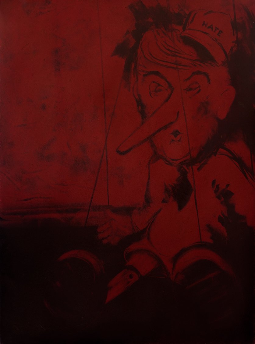 Art_Presses_On's tweet photo. This monotype, "From Russia With Love" will be @SacredGalleryNY. Exhibit is on Jan 20, 8-11pm at Sacred Gallery, 424 Broadway, 2nd Fl, NYC. https://t.co/WS9OpoYSdj