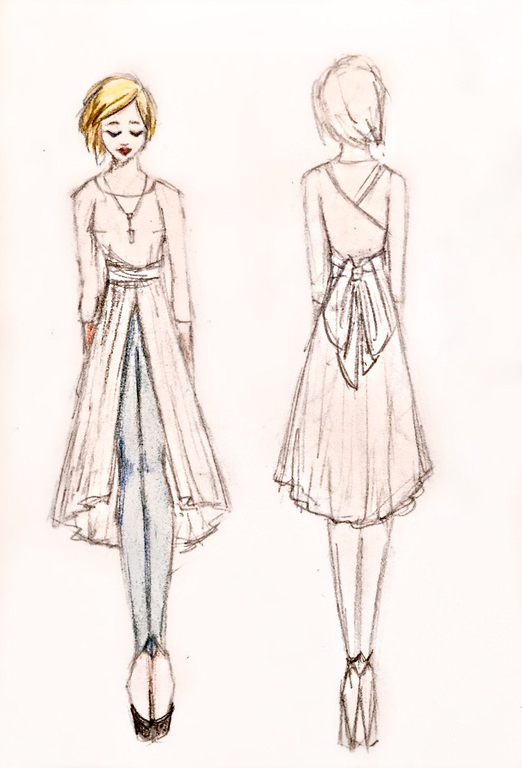 ProjectRunway's tweet photo. Check out this sketch created by #DesignerAllie for her 'Woman on the go" design! #ProjectRunwayJunior https://t.co/VEA1GyHDjA