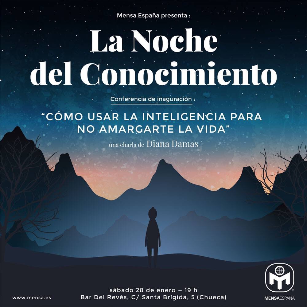 MensaEspana's tweet photo. ¿Vives en Madrid?
Ya tienes plan para el 28 de enero!
Mensa estrena "La noche del conocimiento" https://t.co/KlermeuGpG