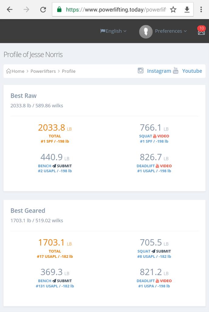 totaldevel's tweet photo. Added more info to lifter's profile (videos &amp; place). Visit https://t.co/z0uWH1y7nQ if you like #Powerlifting #data https://t.co/aFHr76Xst8