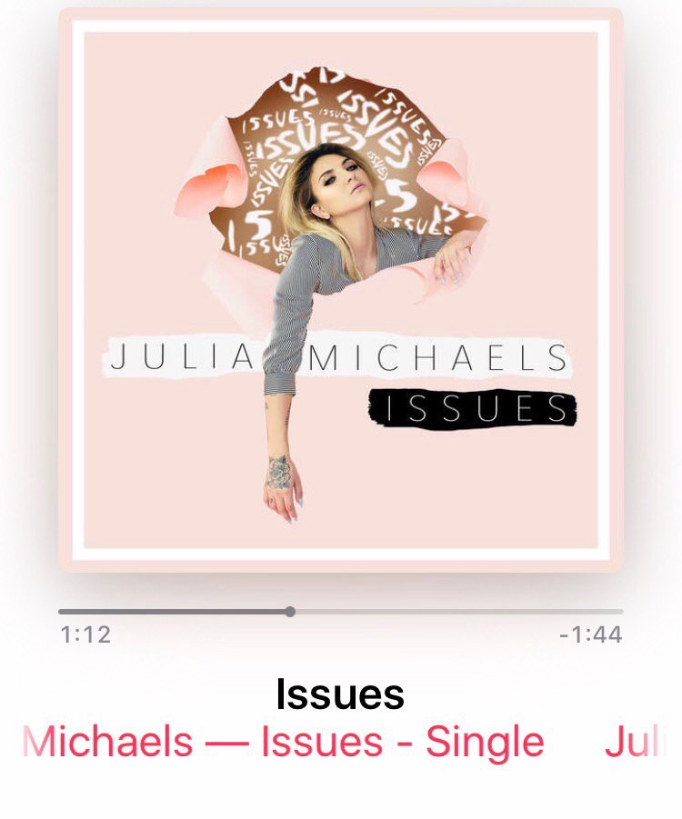 This song is everything right now! 🙌🏼🎧😌 #issues Hitting home! You are amazing <a href="/imjmichaels/">julia michaels</a> 💖