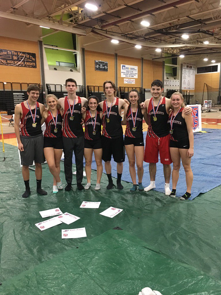 RI_TCA's tweet photo. The 2017 East Coast Inv kicked off with Old Rochester sweeping the Championship Shuttle Hurdles!!G-36.89 B-30.73 https://t.co/GKXiR9rQ9x