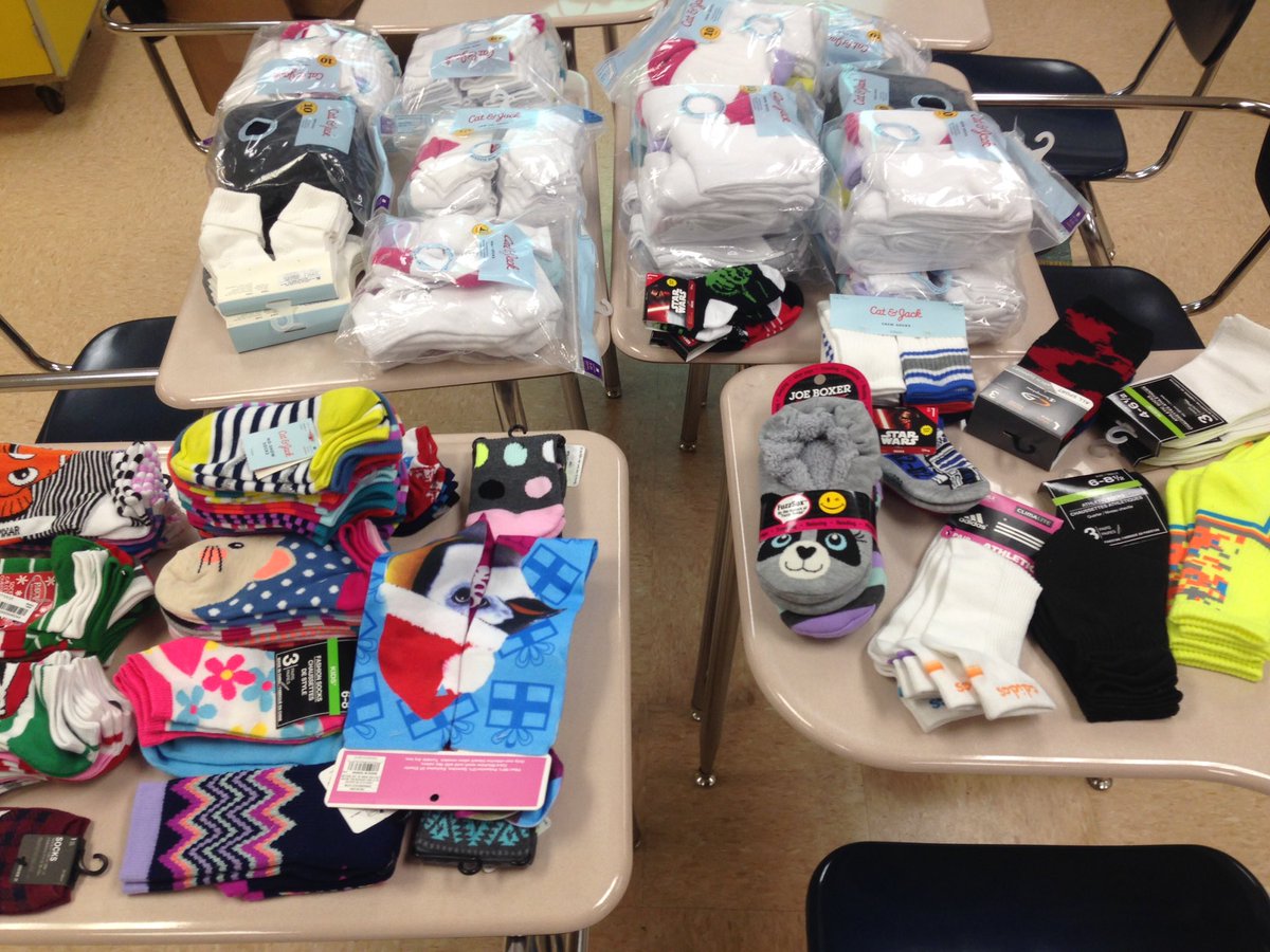 MsStilesPsych's tweet photo. This is what strong, caring, &amp; united schools can do! Thanks for a successful Sock Drive! ❤️#EdRising #IrondaleNation #SoCloseToOurGoal https://t.co/tFFqlNdYmq