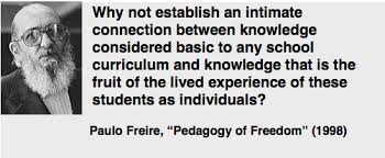 amandaannf's tweet photo. #ED611D Learning does not just come from school curriculum but also from life experiences. #paulofreire https://t.co/Oj9z6ZPjDl