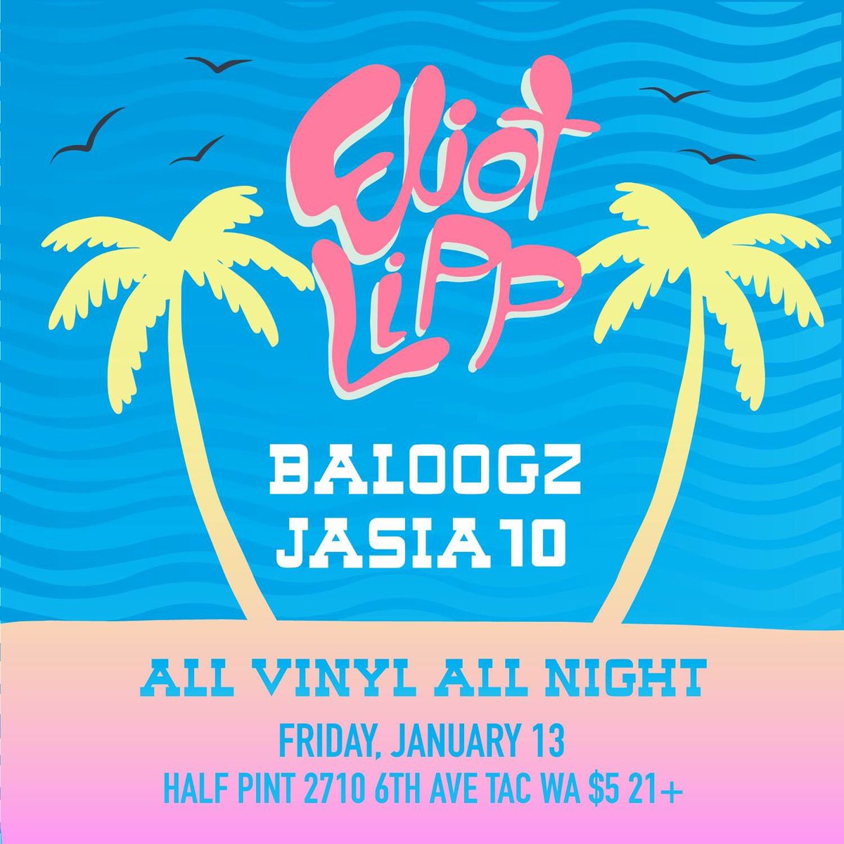 FishTankFriends's tweet photo. VINYL SET TONIGHT from @Baloogz w/  @eliotlipp &amp; @jasia10 @HALFPINTPIZZA  🌴💃🔮🍻🦄🌴💫 https://t.co/aVmHNctKlv