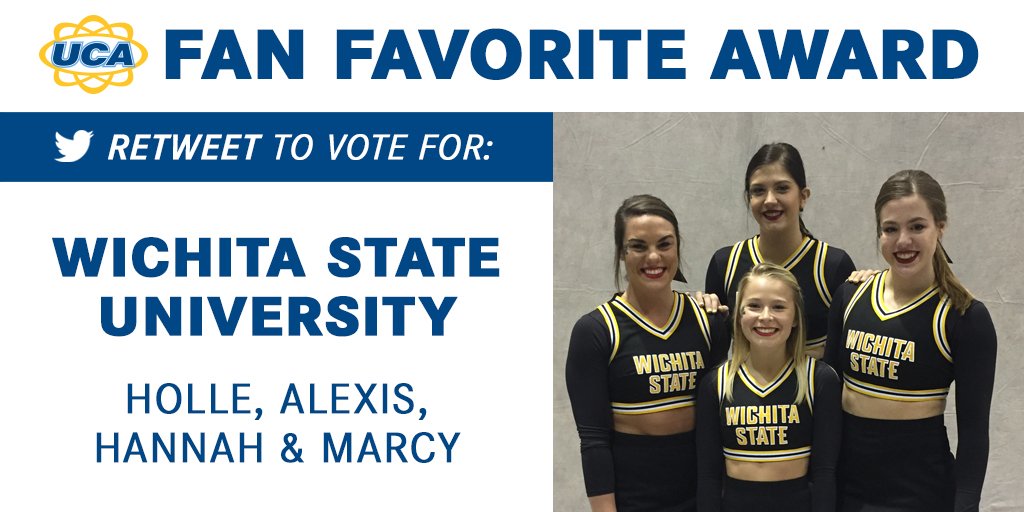 UCAupdates's tweet photo. RT to vote NOW for Holle, Alexis, Hannah &amp; Marcy! #UCAnationals https://t.co/sxrg6JaNlq